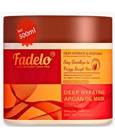 Hydrating Hair Mask for Damaged Hair - Keratin Hair Mask with Argan Oil & Vitamin E - Deep Conditioning for Dry Frizzy & Colored Hair - For All Hair Types - Sulfate & Paraben-Free - 16.9 fl oz