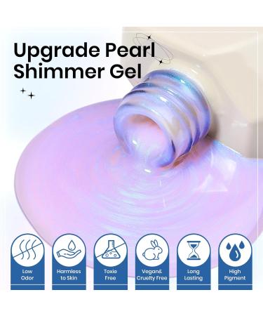 Pearl Gel Nail Polish - 15ml Pearlescent Mermaid Shimmer UV Gel for Stunning Summer Nails - Buy Online on GoSupps.com