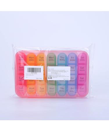 Pill Box 4 Times a Day 7 Days Pill Organiser Box with 28 Compartments Weekly Pill Case for Morning Noon Evening and Bed Time (Pink) - Buy Online on GoSupps.com