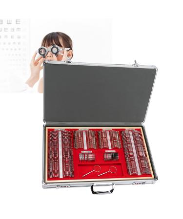 Trial Frame Set Lens Optical Polariscope Optometry Rim Case Kit Eye Protection Accessories Set 266 PCS Optical Trial Lens Set Metal Rim Optometry Kit Case