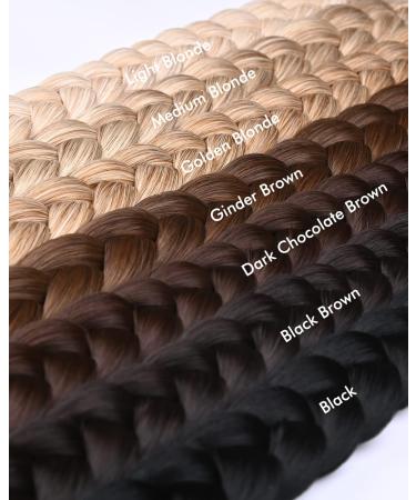 REECHO DIY Braid Ponytail Extension 34 - Strawberry Blonde 180g | Natural Synthetic Hairpieces for Women - Buy Online on GoSupps.com