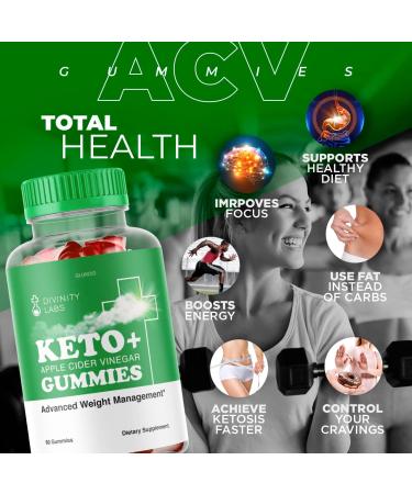 Divinity Labs Keto ACV Gummies - Advanced Weight Loss Formula with Apple Cider Vinegar | 60 Count - Buy Online on GoSupps.com