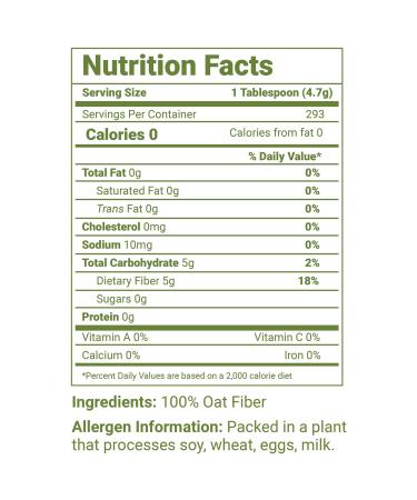 LifeSource Foods Oat Fiber 500 (1 LB) Keto Zero-Carb Gluten-Free All-Natural Fiber for Low-Carb Baking and Bread OU Kosher Resealable Pouch 1 Pound (Pack of 1) - Buy Online on GoSupps.com