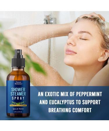 Eucalyptus & Peppermint Shower Steamer Spray 2 fl oz - Aromatherapy Mist for Spa with Pure Natural Essential Oils - Refreshing Aroma for Clear Breathing & Mood Enhancement - Nexon Botanics Peppermint 2 Fl Oz (Pack of 1) - Buy Online on GoSupps.com