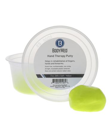 Body Sport Standard Hand Therapy Putty Yellow 3 Oz. Soft Strengthening Therapy Putty for Physical Rehabilitation