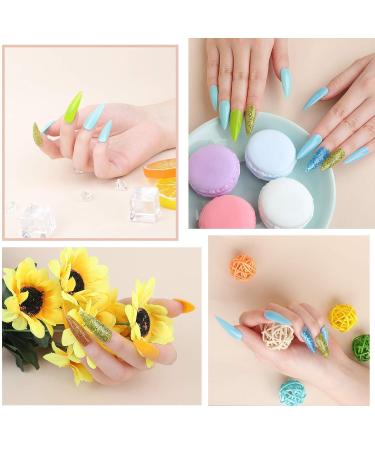 12 Color Dip Powder Nail Kit for French Nail Summer Getaway - Blue Yellow Glitter Manicure Set, No Lamp Needed - Buy Online on GoSupps.com