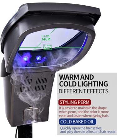 Professional Ozone Micro Mist Salon Styling Hair Steamer Hair Care Standing Type with Rolling Floor Stand Base(Grey) - Buy Online on GoSupps.com