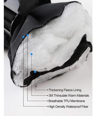 Frlozs Waterproof Insulated Ski & Snow Gloves -30F - Black XX-Large | Touchscreen Thermal Gloves for Men & Women | Winter Snowmobile Snowboarding Motorcycle Gloves - Buy Online on GoSupps.com