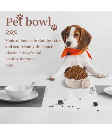Stainless Steel Pet Crate Bowls - Removable Hanging Food and Water Bowls for Dogs, Cats, and Small Animals (Grey A) - Buy Online on GoSupps.com
