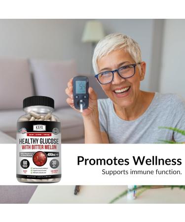 Kaya Naturals Healthy Gluco Supplement with Bittermelon | Supports Healthy Blood Sugar Levels | 20 Herbs Vitamins & Minerals | Non-GMO | 60 Count - Buy Online on GoSupps.com