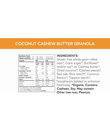 Nature's Path Organic Coconut & Cashew Butter Granola 700 g (Pack of 6) Gluten Free Non-GMO - Buy Online on GoSupps.com
