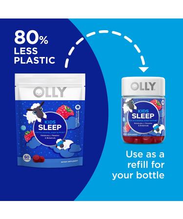 Olly Melatonin Gummies Razzberry - 60 Count | Sleep Aid & Restful Night - Buy Online on GoSupps.com