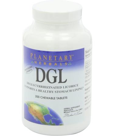 Planetary Herbals DGL Licorice 200 Chewable Tablets - Digestion Support - Buy Online on GoSupps.com