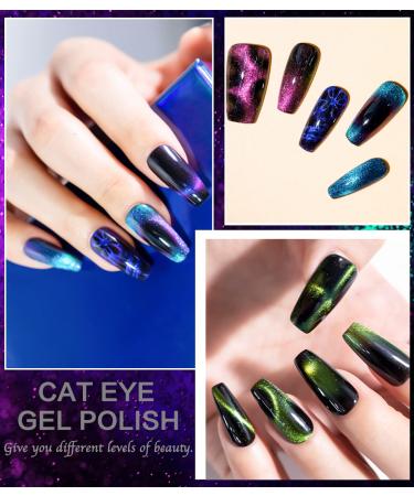 9D Cat Eye Gel Polish Set - Holographic Magic Galaxy Chameleon Effect - 6PCS - Buy Online on GoSupps.com