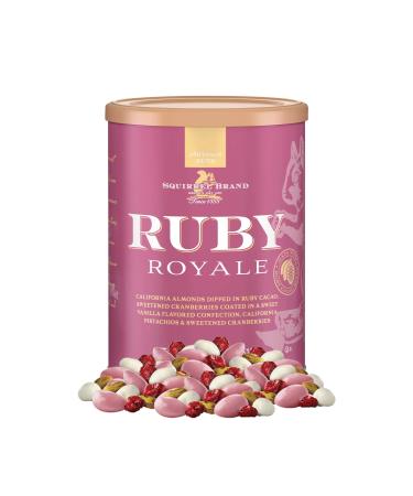 Squirrel Brand Ruby Royale Premium Snack Mix 18 Ounces Ruby Cacao Dipped Almonds California Pistachios Sweetened Cranberries Ethically Sourced Ruby Cacao