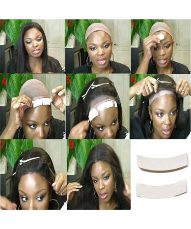 meiyan 72Pc/Lot No-Shine Lace Wig Tape Double Sided Adhesive Extension Hair Tape Strips for Toupees/Lace Wig Film - Buy Online on GoSupps.com