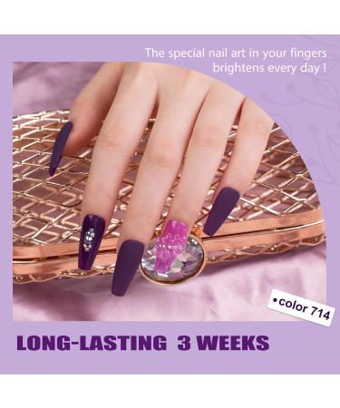 Mobray 6 Colours Gel Nail Polish Grape Purple Set Violet Glitter U V Gel Polish 8ml/pc Soak Off U V LED Nail Lamp Gel Nail Kit - Buy Online on GoSupps.com