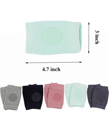 Hidetex Baby Knee Pads - 5 Pairs Infant Crawling Kneepads, Adjustable Anti-Slip Leg Warmers for Unisex Toddlers - Buy Online on GoSupps.com