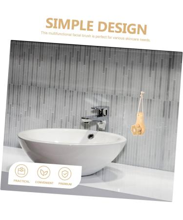 DOITOOL Facial Wash Brush with Wooden Handle Facial Cleansing Brush Skin Care Tools Face Dry Brush Face Exfoliator Face Scrubber Face Brush Face Scrub Brush Artificial Fiber Pores - Buy Online on GoSupps.com