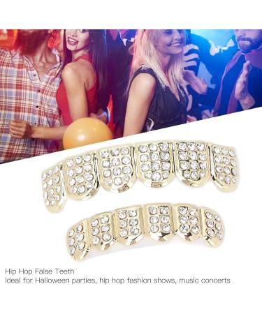 Hip Hop Teeth Brace Hip Hop Teeth Fashionable for Halloween Party for Hip Hop Fashion Shows for Concert for Men for Women(gold) - Buy Online on GoSupps.com