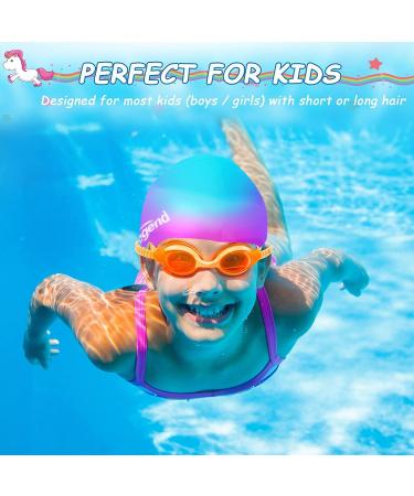 Buy 3D Silicone Bathing Cap for Kids | Long Hair Swimming Cap for Ages 5-14 | Comfortable & Waterproof - Buy Online on GoSupps.com