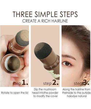 Hairline Powder - Instantly Root Touch Up - Hair Powder Stick - Waterproof Longlasting Natural Colour - Beautify Modify Forehead Cover Grey Root - Create Thicker Fuller Smooth Looking (GRAY BLACK) - Buy Online on GoSupps.com