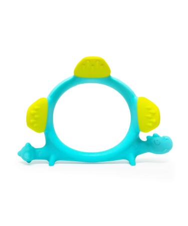 Smily Mia Norman The Dinosaur - Blue Soft & Durable Silicone Teether Toy/Gum Massager/Teething Bracelet for 3M+ Babies.