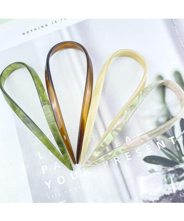 4 Pcs 4.5 U Shaped Acetate Hair Pins French Hair Sticks - Ideal for Buns & Thick Hair - Buy Online on GoSupps.com