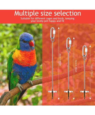 3PCS Stainless Steel Bird Skewers - Foraging Food Holder for Parrots & Small Animals - 20x16x12cm - Buy Online on GoSupps.com