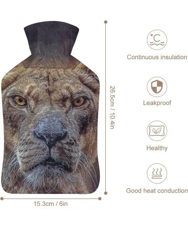 Leopard Hot Water Bottle with Plush Cover | Hand Warmer for Adults & Children | 26.5x15.3cm International Shipping - Buy Online on GoSupps.com