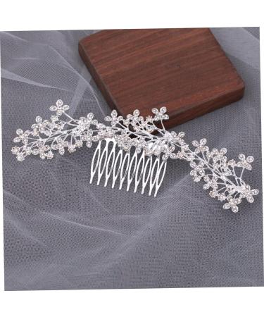FRCOLOR Rhinestone Alloy Hair Comb Bridal Hair Comb Bridal Flower Hair Comb Rhinestone Headpiece Rhinestone Hair Accessories Wedding Headpiece Wedding Headdress Wedding Flower Hair Comb - Buy Online on GoSupps.com