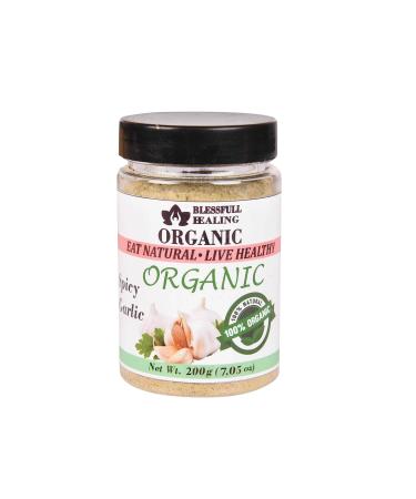 Blessfull Healing Organic Spicy Garlic 200 Gram Airtight Container (Packing May Vary) 200 Gram 7.05 oz