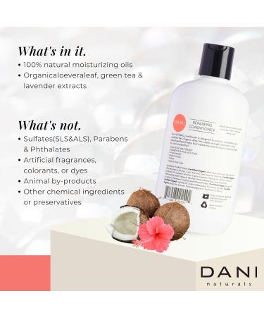 DANI Natural Nourishing Conditioner - Organic Vegan & Cruelty-Free | Sulfate & Paraben Free 12oz - Hydrate & Strengthen Hair with Coconut Hibiscus - Buy Online on GoSupps.com