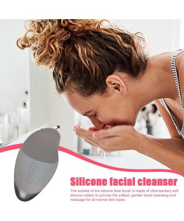 Cleansing Facial Brush | Soft Silicone Face Brush | Vibrating Waterproof Rechargeable Simple Skin Care Tools for Enhances Absorption of Facial Skin Care Products Gray (English) - Buy Online on GoSupps.com
