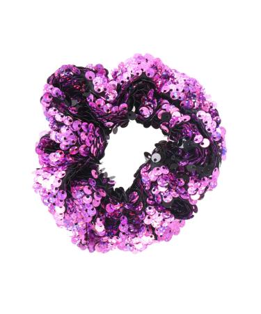 FRCOLOR Metallic Sequins Scrunchies Hair Scrunchies for Girls Cloth Women Hair Bands Rainbow Scrunchies Hair Bow Ropes Hair Bands for Womens Hair Mens Hairband Christmas Miss Tie Size 1 Rosy