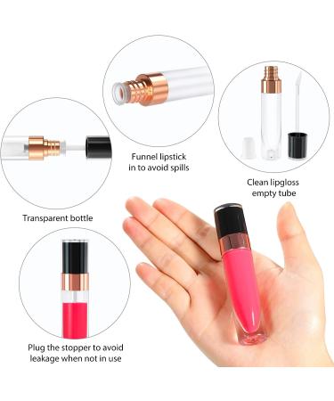 10 Pack RONRONS 6.4ml Empty Lip Gloss Bottles - Refillable, White, Wand Tip - Travel Size Lip Oil Vials for DIY Makeup - Buy Online on GoSupps.com