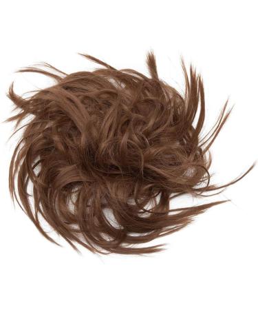 Light Brown Synthetic Messy Hair Bun Chignon Extension - Wavy Updo Scrunchy - Buy Online on GoSupps.com