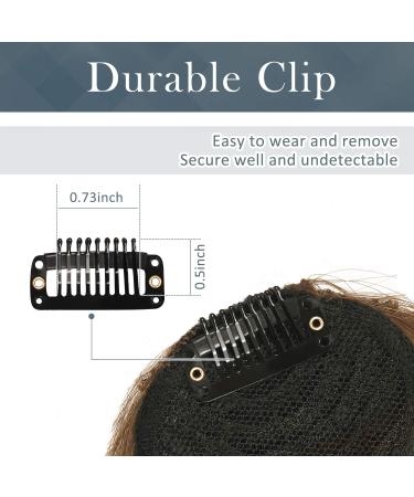BARSDAR Clip-In Ponytail - 100% Remy Real Hair Temple Bangs | Medium Brown Human Hair Extensions for Women - Buy Online on GoSupps.com