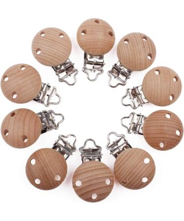 Pacifier Clip 15PCS Set for Teething Toys DIY - Natural Beech Wood Holder & Soother Accessories - Buy Online on GoSupps.com