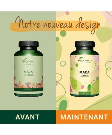 MACA from Peru Vegavero | 180 Capsules (6 Months) | Unique: With 0.2% Macamides & Macaenes | No Additives | Energy + Powerful Antioxidant + Libido | Vegan - Buy Online on GoSupps.com