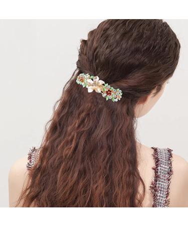 WHAVEL 3PCS Flower Hair Barrettes - French Barrette Clips for Women - Butterfly Fancy Clips - Large Barrettes for Thick/Fine Hair (Gold) - Buy Online on GoSupps.com
