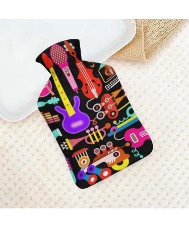 Musical Instrument Hot Water Bottle with Plush Cover - Hand Warmer for Adults & Kids | 26.5x15.3cm - International Shipping Available - Buy Online on GoSupps.com