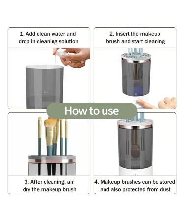 Buy Electric Makeup Brush Cleaner - Automatic Rotating Cleaner for All Brush Sizes | Perfect Gift for Girlfriend Wife or Mom - Black - Buy Online on GoSupps.com