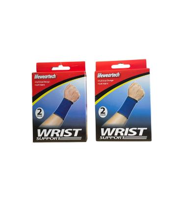 Wrist Support Wrist Compression Sleeve Elastic Wrist Support (2 Boxes - 4 Supports)
