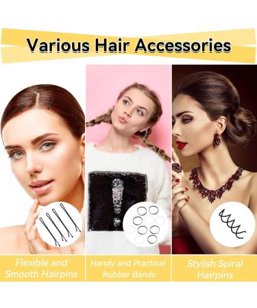 343 Piece Hair Clip Set - Metal Wave Hairpins Bobby Pins & U-Hair Clips in Storage Box for Kids & Stylists - Buy Online on GoSupps.com