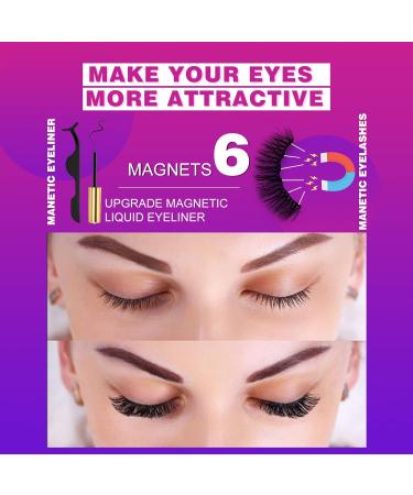 10 Pairs Cat-Eye Magnetic Lashes with Eyeliner | Natural Looking 3D Magnetic Eyelashes Pack - Buy Online on GoSupps.com