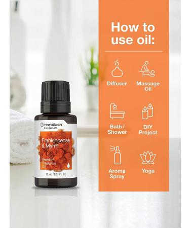 Frankincense & Myrrh Fragrance Oil 0.51 fl oz - Premium Grade for Diffusers, Candles, Soap Making, DIY Projects | Horbaach - Buy Online on GoSupps.com