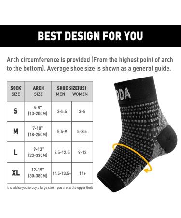 AVIDDA Plantar Fasciitis Compression Foot Sleejsonjarer, 2 Pairs - Ankle Support Brace for Men and Women - Buy Online on GoSupps.com