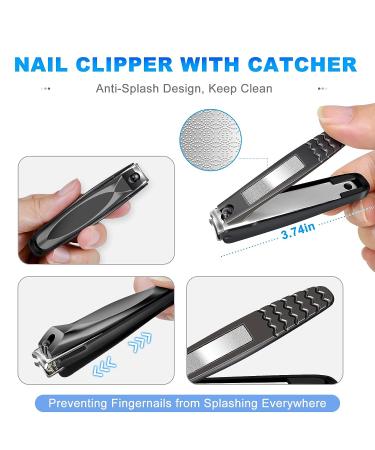 Professional Heavy Duty Toenail Clippers for Thick Nails - 5 in 1 Set for Seniors, Women, and Men - Wide Jaw Opening, Super Sharp Curved Blade - Podiatrist Approved - Buy Online on GoSupps.com