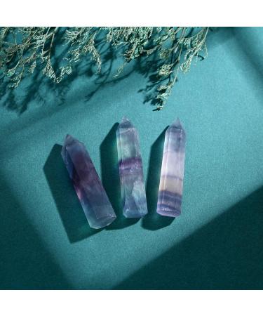 Xiannvxi Fluorite Healing Crystals - Natural Hexagonal Tower Stones for Meditation & Energy Therapy | 2 Inches - Buy Online on GoSupps.com